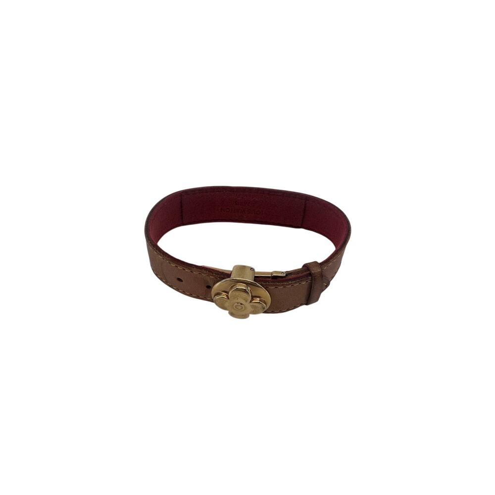 Louis Vuitton LV Good Luck Bracelet Tan Vachetta Monogram